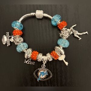 Miami Dolphins Charm Bracelet
